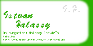 istvan halassy business card